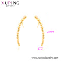 95069 Top quality beads ladies earrings brincos de ouro de cobre de design simples ambiental